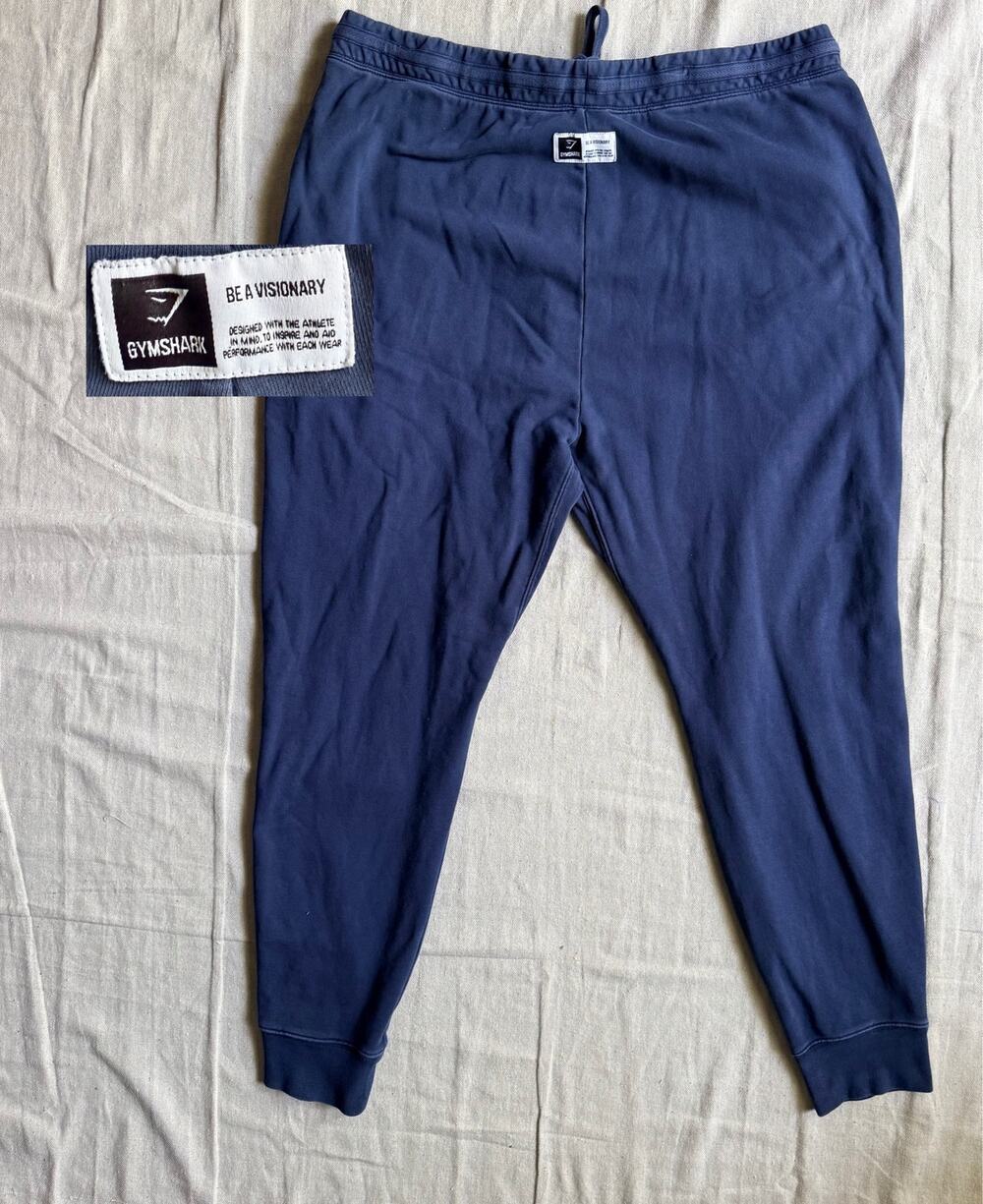 Gymshark Sweatpants Men's XXL Essential Fleece Tapered Jogger Navy Blue Gymcore